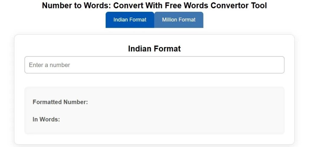 Convert Numbers into Words For&nbsp;Free